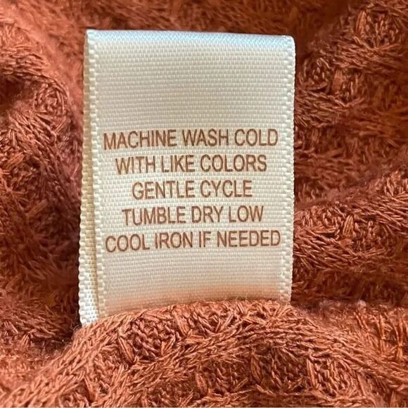 Liberty Love Burnt Orange Sleeveless Knit Button Front Ribbed Tank Top SZ S - Picture 11 of 12